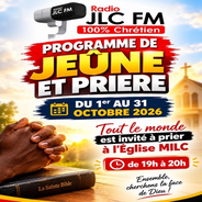 Radio JLC FM /  Du 1er au 31 Oct 2026, Jeûne et Prière à l'Église MILC  Côte d'Ivoire-Logo